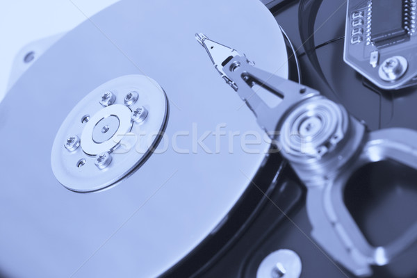 Disque dur détails tête ordinateur bleu [[stock_photo]] © restyler