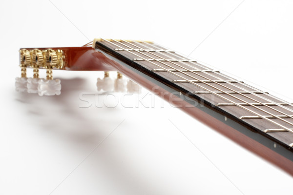 Clássico guitarra branco música madeira arte Foto stock © restyler