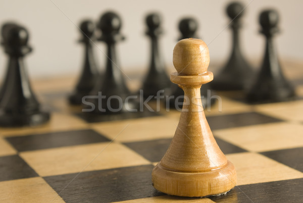 Sakk kivétel szabályok fehér gyalog fekete Stock fotó © restyler