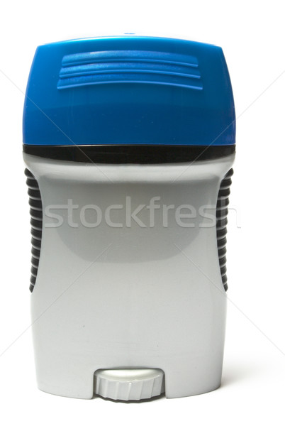 Férfi dezodor műanyag tároló kék lövés fehér Stock fotó © restyler