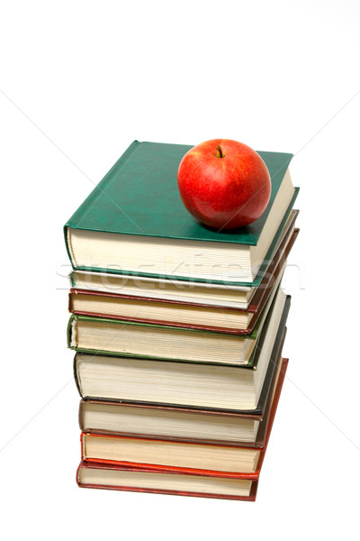 リンゴ スタック 図書 孤立した 白 ストックフォト © restyler