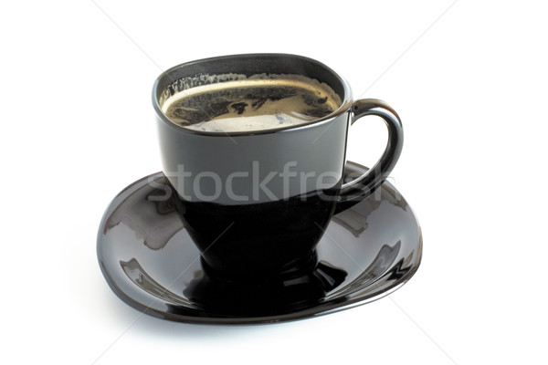 Kubek kawy czarny odizolowany biały miękkie Zdjęcia stock © restyler