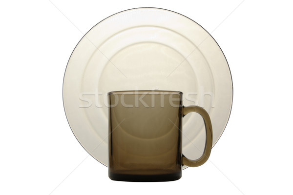 Glass cup and Dish Stock photo © restyler