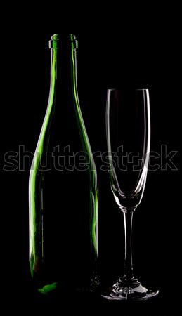 bottle of wine and wineglass Stock photo © restyler