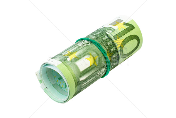 Rouler euros 100 note élastique bande [[stock_photo]] © restyler