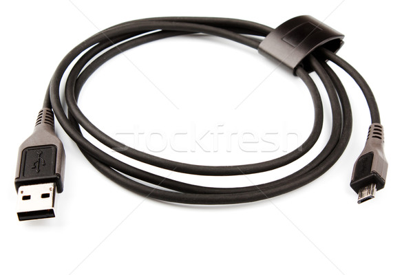 Usb cable on white background Stock photo © restyler
