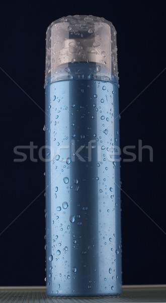 Espuma aerossol escuro azul gotas água Foto stock © restyler