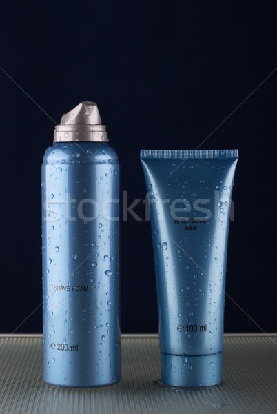 Szett hab krém sötét kék test Stock fotó © restyler
