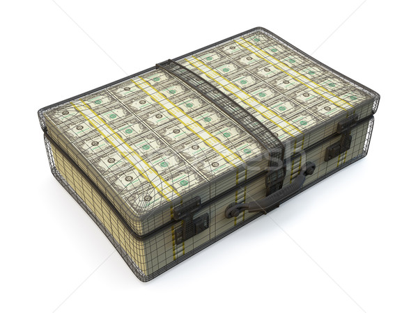 Pasta completo dinheiro mala americano Foto stock © reticent