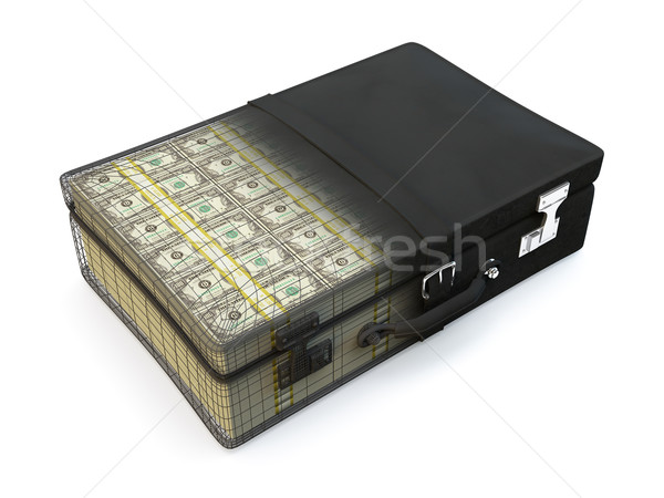 Maletín completo dinero maleta americano Foto stock © reticent