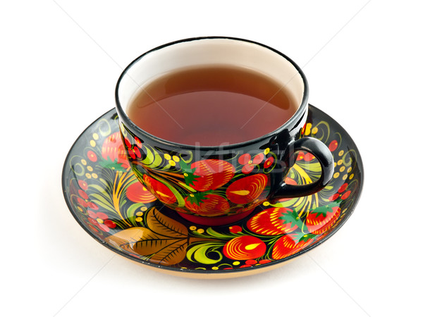 Csésze teáscsésze tea gyönyörű dísz kávé Stock fotó © reticent