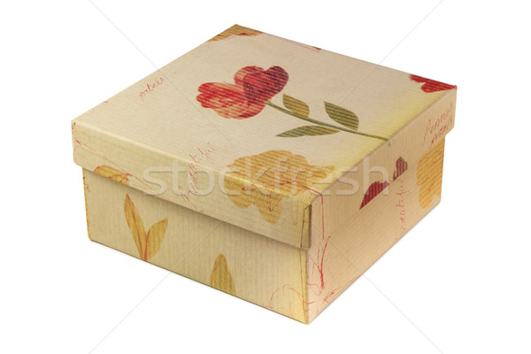Hediye kutusu küçük beyaz doğum günü kutu tatil Stok fotoğraf © reticent