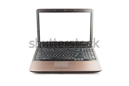 Caderno contemporâneo branco laptop informática monitor Foto stock © reticent