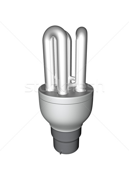 Kompakt fluoreszierenden Glühlampe Glas Lampe elektrische Stock foto © reticent