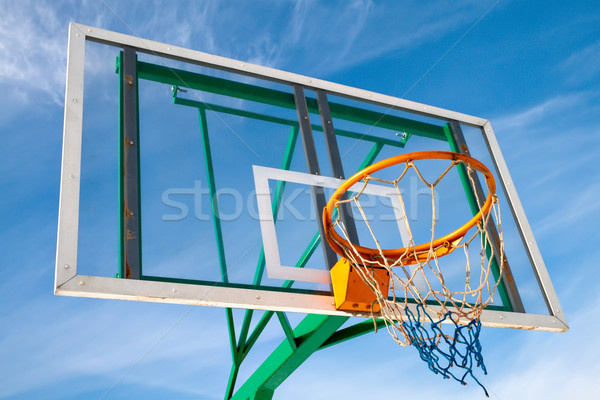 Foto d'archivio: Basket · parco · cielo · blu · cielo · sport · vetro