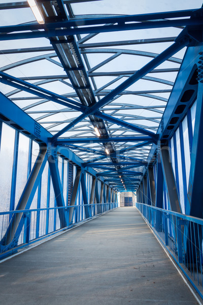 Passerella pedonale ponte autostrada finestra architettura Foto d'archivio © reticent