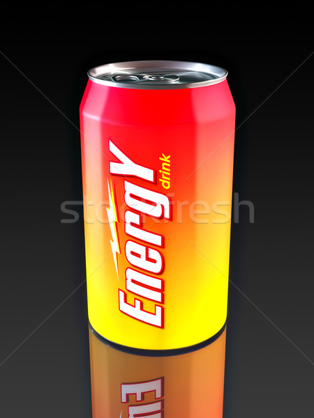 Energy-Drink Aluminium kann orange rot Getränke Stock foto © reticent