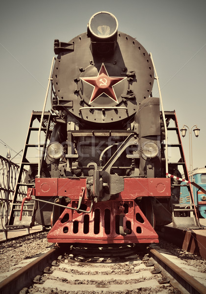 Vapore treno vecchio vintage viaggio industria Foto d'archivio © reticent