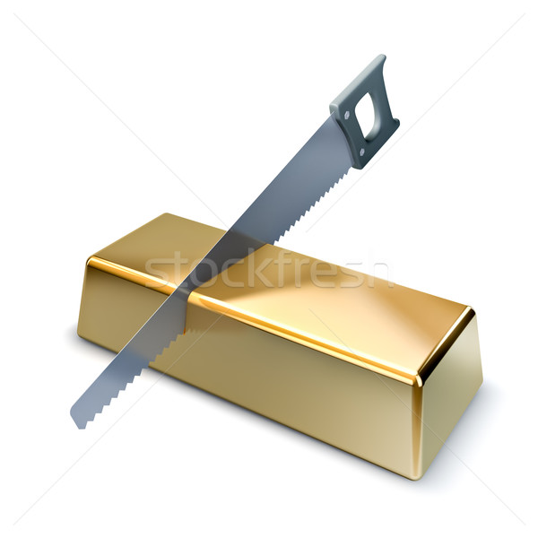 Pénzügyi támogatás fém arany tárgy gazdaság Stock fotó © reticent