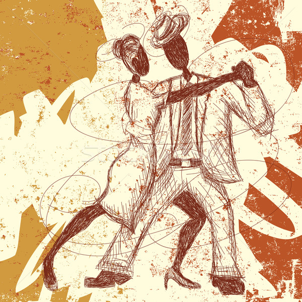 Tango amanti Coppia dancing abstract Foto d'archivio © retrostar