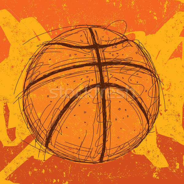 Basket sport palla sfondi disegno sketch Foto d'archivio © retrostar