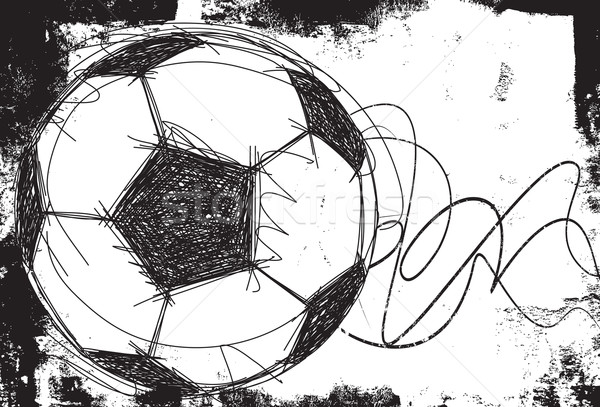 Vázlatos futballabda kézzel rajzolt futball absztrakt hátterek Stock fotó © retrostar