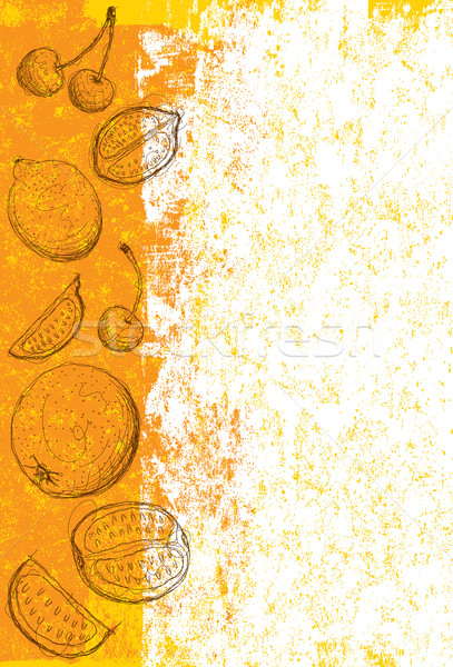 Gemengd vruchten kersen sinaasappelen Stockfoto © retrostar