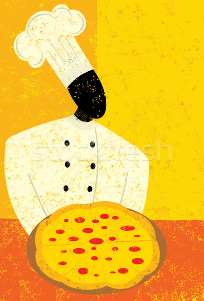 Pizza chef apart laag diner Stockfoto © retrostar
