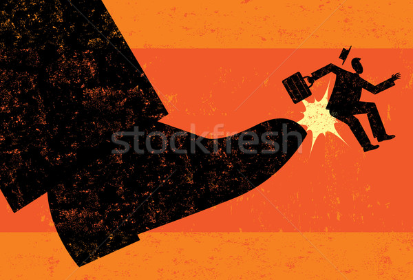 Biznesmen pracy buty człowiek oddzielny warstwa Zdjęcia stock © retrostar