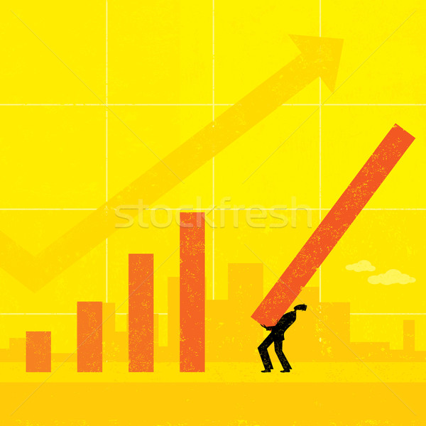 Inkomen projectie zakenman toekomst leven Stockfoto © retrostar