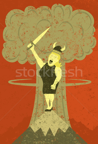 жира Lady пения Апокалипсис не женщину Сток-фото © retrostar
