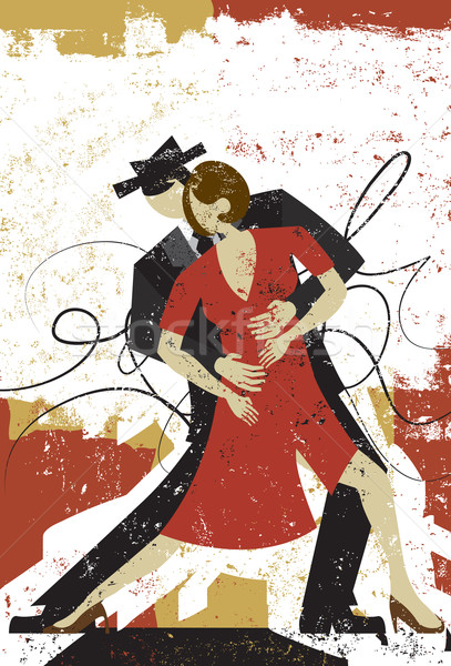 Tango amanti Coppia dancing abstract uomo Foto d'archivio © retrostar
