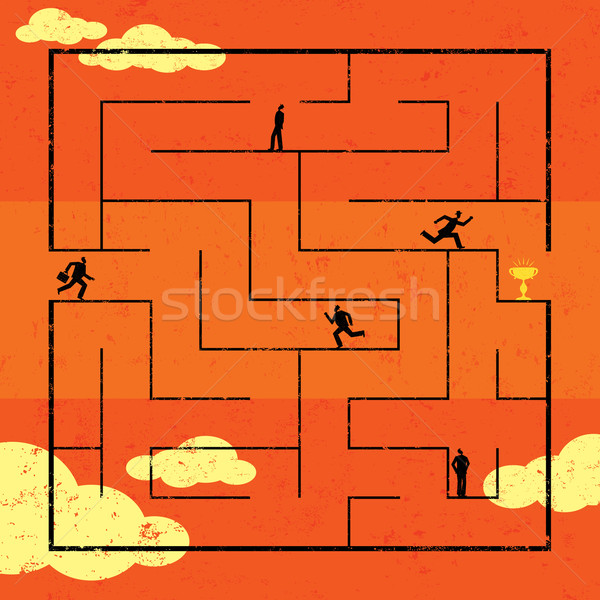 Navigating Maze to Success Stock photo © retrostar