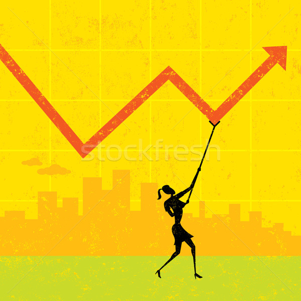 деловая женщина опора вверх жесткий Сток-фото © retrostar