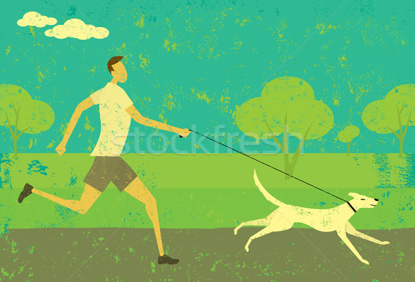 Running with your dog Stock photo © retrostar