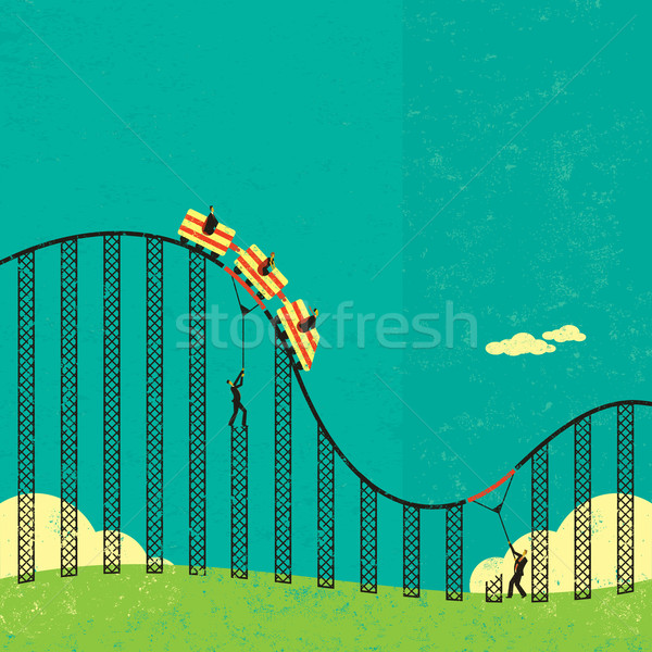 Support in a roller coaster economy Stock photo © retrostar