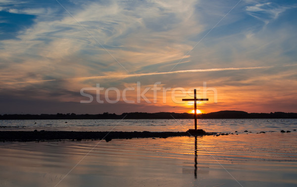 Setting Sun Cross Stock photo © rghenry