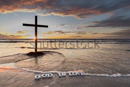 Tempestade jesus caminhada longe preto Foto stock © rghenry