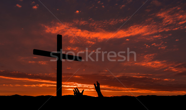 Misericórdia par mãos alcançar para cima Foto stock © rghenry