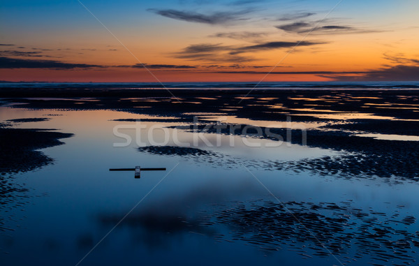 árapály ki kereszt lebeg alacsony tengerpart Stock fotó © rghenry