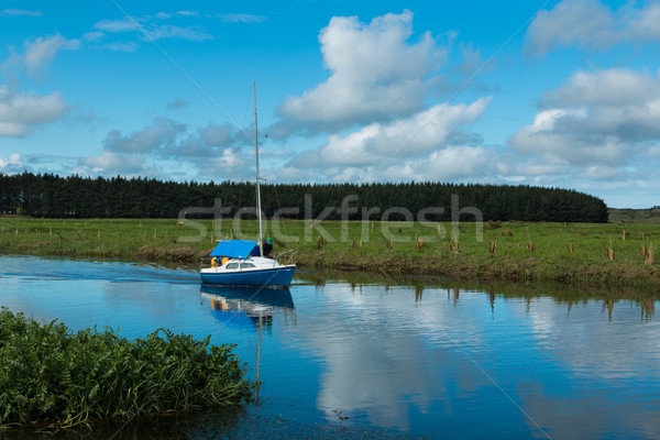 Blue Yacht Stock photo © rghenry