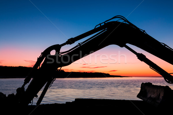 Digger Sunset Arm Stock photo © rghenry
