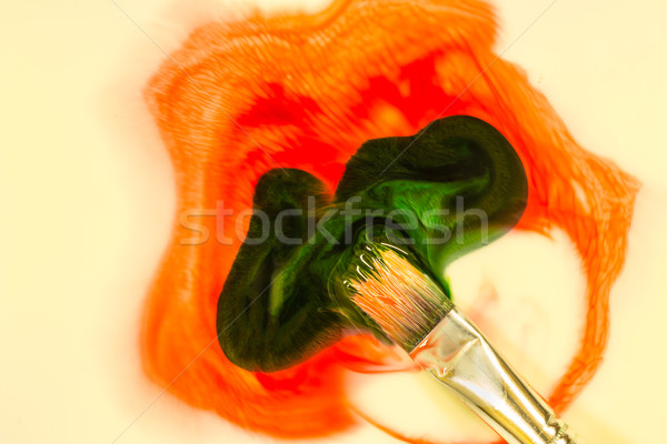 Ecset festék színek keverék szín víz Stock fotó © rghenry