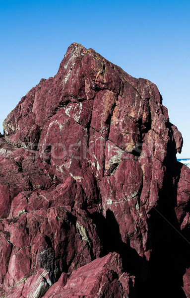Természetes piros kő kövek dél part Stock fotó © rghenry