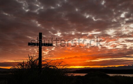 Cross Sun Setting Stock photo © rghenry