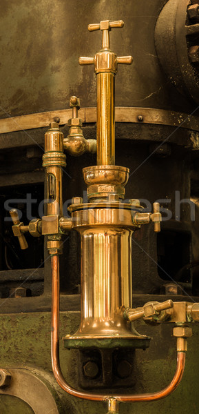 Messing Öl Einheit alten Dampf Motor Stock foto © rghenry