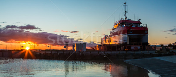 Foxton Beach Wharf Boat Stock photo © rghenry