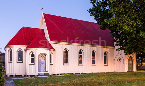 Jesus christ zurück Tür stehen Kirche Stock foto © rghenry