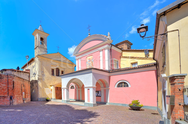 Two churches in town of barolo, Italy. Stock photo © rglinsky77