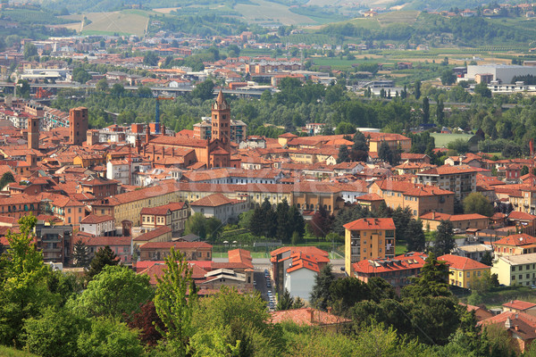 Luftbild Kathedrale Altstadt nördlich Italien Landschaft Stock foto © rglinsky77